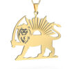 Lion and sun 18kGold Necklace