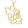 Iran map Gold Necklace