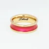 Ruby Enamel Gold Ring