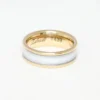 White Enamel Gold Ring