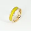 Yellow Enamel Gold Ring