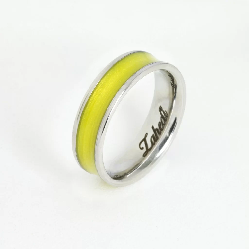 Yellow Enamel Ring