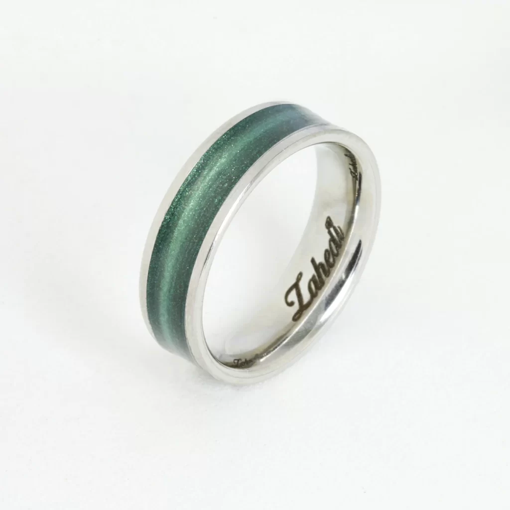Olive Enamel Ring