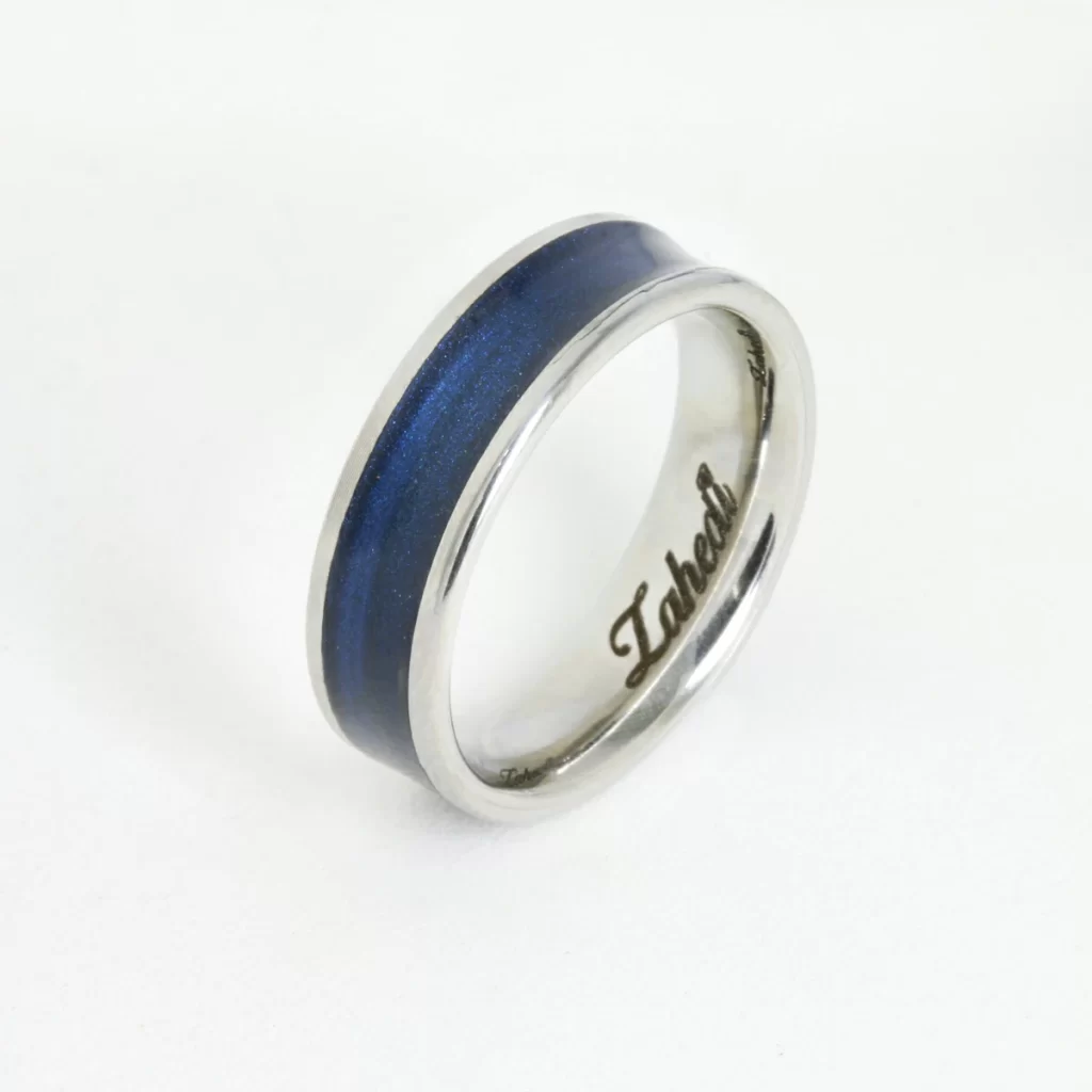 Dark Blue Enamel Ring